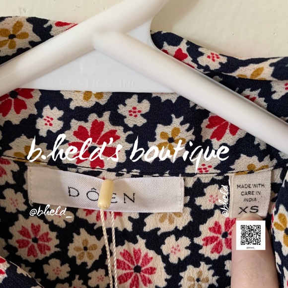 Dôen Eliot Dress in Navy Bellflower Blossom Size XS Brand New NWT - Picture 7 of 17